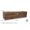 Drewniana skrzynia w kształcie serca - brązowa 60 cm Podgląd zdjęcia produktu 3