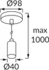 Minimalistická biela závesná lampa so šnúrou do kuchyne Náhľad obrázku produktu 2