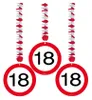 18. Geburtstag Verkehrsschild Party Deko Set rot weiß Mann Produktbild-Vorschau 5