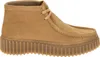 A side view of a tan colored clog. Voir les images du produit