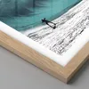 Gerahmtes Poster - Rahmen in heller Eiche - Surfen Welle Produktbild-Vorschau 2