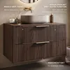 Meuble sous lavabo Badplaats Rimini 80 x 46 cm brun noyer - Voir les images du produit 2