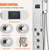 A diagram illustrating the features and controls of a shower panel system. Anteprima dell’immagine prodotto