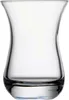 A clear glass teacup on a white background. Produktbild-Vorschau