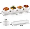 Servierschale mit 4 Schälchen weißes Porzellan Produktbild-Vorschau 3