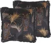 BELIANI Zestaw 2 poduszek czarny zwierzęcy motyw 45 x 45 cm Podgląd zdjęcia produktu 1