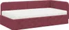 vidaXL Eckbettgestell Weinrot 100 x 200 cm Stoff Produktbild-Vorschau 1