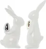 2x Osterhase "Classical" aus Porzellan, weiß mit Osterei in Produktbild-Vorschau 3