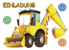 8 Einladungskarten Kinder Geburtstag Einladungen Bagger Produktbild-Vorschau 2