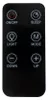 A black remote control with white and red icons and text. Anteprima dell’immagine prodotto