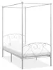 vidaXL Himmelbett-Gestell Weiß Metall 90 x 200 cm Produktbild-Vorschau 5