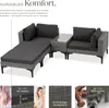 tectake® Aluminium Rattan Lounge Bellaria wetterfest und Produktbild-Vorschau 3
