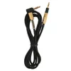 A black audio cable with gold-plated connectors is laid out on a white background. Náhľad obrázku produktu