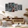 Bild auf Leinwand - Leinwandbild - 4 Teile - Hirsch Hirsch Produktbild-Vorschau 7