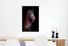 MuchoWow® Poster Pferd - Braun - Schwarz - Porträt 40x60 cm Produktbild-Vorschau 5