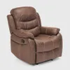 A brown leather recliner chair is shown against a light gray background. Anteprima dell’immagine prodotto