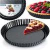 A collage of images showing a tart pan and a tart. Produktbild-Vorschau