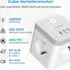 VOOMY 7-in-1 Mehrfachstecker – Steckdosenadapter 4-Fach mit Produktbild-Vorschau 5
