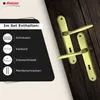 A product image showing door handles and a list of included items. Produktbild-Vorschau