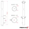 PremiumX Mastverlängerung 70cm Ø 48mm Stahl verzinkt Produktbild-Vorschau 3