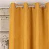 Ösengardine Cordoptik einfarbig currygelb 140x260cm Produktbild-Vorschau 2