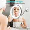 LED kosmetické zrcátko, 10násobné zvětšení, 14 LED diod, Náhled obrázku produktu 3