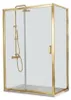 Duschabtrennung für Nische 130 cm gebürstetes Gold, Fest- Produktbild-Vorschau 7