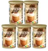 5 Dosen Nescafé Typ Cappuccino Cremig Zart mit beige-braunem Design und Aufschrift ‚Recycle mich!‘. Abgebildet ist ein Glas Cappuccino mit Milchschaum und Kakaopulver sowie einigen Kaffeebohnen. Produktbild-Vorschau