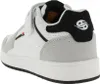 Rear view of a white and gray Dockers by Gerli sneaker with a black accent and logo. Produktbild-Vorschau