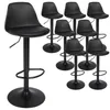 8er Set Barhocker Tresenhocker mit Rückenlehne Gepolsterter Produktbild-Vorschau 1