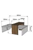 A technical drawing of a couch table with dimensions indicated. Produktbild-Vorschau
