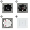 Schalter Touch Doppelt Modern Weiß Produktbild-Vorschau 4