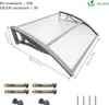 VOUNOT® Vordach für Haustür, 100 x 80 cm Transparentes Produktbild-Vorschau 5