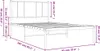 vidaXL Postel s čelem kovová bílá 90x200 cm Náhled obrázku produktu 7