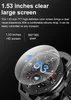 A close-up marketing image of a smartwatch with text overlays highlighting its features. Náhled obrázku produktu