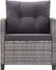 vidaXL 6-tlg. Garten-Sofagarnitur mit Auflagen Poly Rattan Produktbild-Vorschau 5