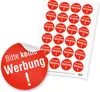 itenga 24x Sticker Bitte keine Werbung (Motiv 115) rot weiß Produktbild-Vorschau 1