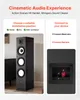 A marketing image showing a speaker and instructions on how to install and connect it. Produktbild-Vorschau