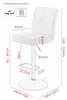 Hela Tische, 2er Set Barhocker LENI - Bezug Cord Creme Produktbild-Vorschau 7