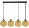LUXOLAR Závěsné svítidlo Natural Bamboo 4 plameny E27 60 W Náhled obrázku produktu 1