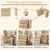 Bartisch 360° drehbar, 6 Schubladen, PE Rattan Türen, Produktbild-Vorschau 2
