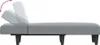 vidaXL Chaise Longue Light Grey Fabric Náhled obrázku produktu 6