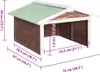 vidaXL Roboter-Rasenmäher Garage 72x87x50 cm Mocca Weiß Produktbild-Vorschau 8