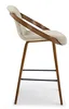 Chaise de bar design HODA - noyer / beige Voir les images du produit 16
