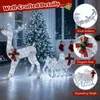 COSTWAY Verlichte rendier met slee, kerstfiguur, Productafbeelding-voorbeeld 6