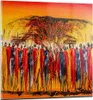 Bilder auf glas - Afrika Stamm - 70x70cm - Glasbilder - Produktbild-Vorschau 1