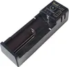 A black universal battery charger for lithium-ion and Ni-MH/Ni-Cd batteries. Náhled obrázku produktu