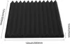A black acoustic foam panel with dimensions indicated by text overlays. Voir les images du produit