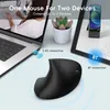 Ergonomische kabellose vertikale Maus 2.4 G+BT5.1 Two-mode Produktbild-Vorschau 5