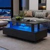 Stolik kawowy LED, wymiary 100x50x42 cm, wykonany z akrylu Podgląd zdjęcia produktu 6